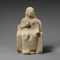 Free download Limestone statuette of a seated female votary free photo or picture to be edited with GIMP online image editor