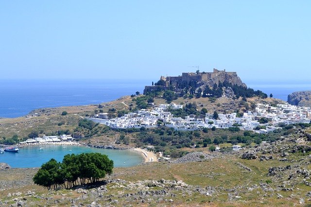 Free picture Lindos Castle Rhodes Greece -  to be edited by GIMP free image editor by OffiDocs