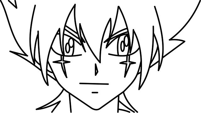 Free download Line Draw Beyblade Kyoya -  free illustration to be edited with GIMP free online image editor