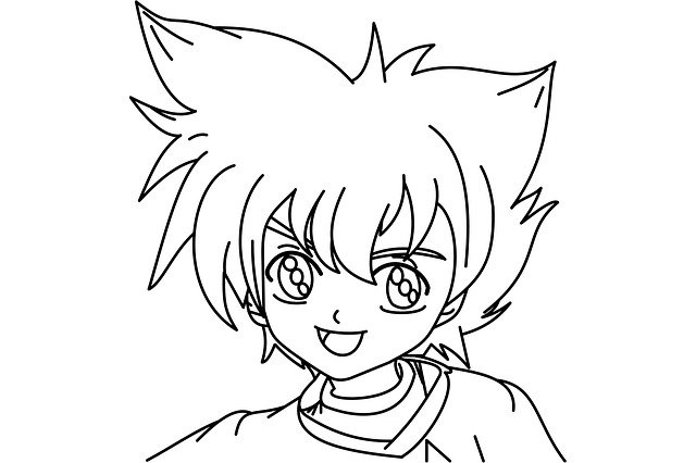 Free download Line Draw Max Tate Beyblade -  free illustration to be edited with GIMP free online image editor