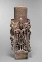 Free picture Linga (Phallic Emblem) with Four Standing Deities to be edited by GIMP online free image editor by OffiDocs