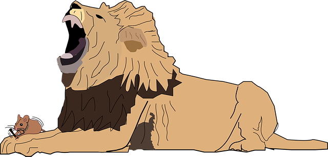 Free download Lion Mouse Thorn -  free illustration to be edited with GIMP free online image editor