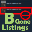 Listings B Gone  screen for extension Chrome web store in OffiDocs Chromium