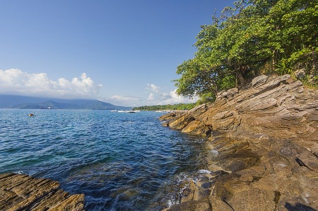 Ücretsiz indir Litoral Blue Sea Sky A Stone - GIMP çevrimiçi resim düzenleyici ile düzenlenecek ücretsiz fotoğraf veya resim