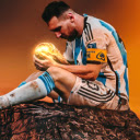 Live Wallpaper of Messi Holding the World Cup  screen for extension Chrome web store in OffiDocs Chromium