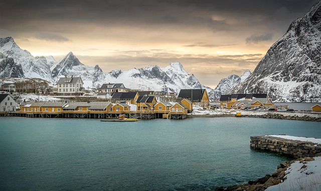 Free download lofoten ice landscape norway free picture to be edited with GIMP free online image editor