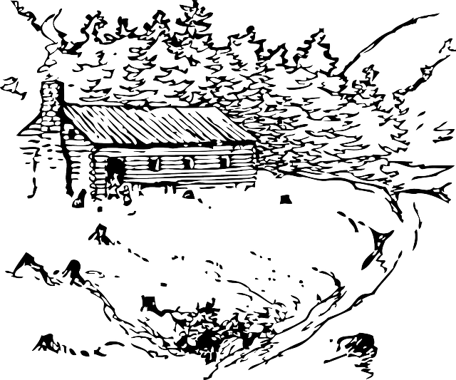 Free download Log Cabin House Rustic - Free vector graphic on Pixabay free illustration to be edited with GIMP free online image editor