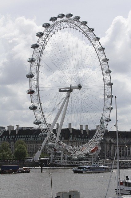 Muat turun percuma London Eye Attraction Ferris Wheel - foto atau gambar percuma untuk diedit dengan editor imej dalam talian GIMP