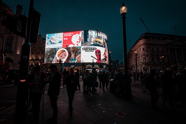 Free download London Neon Sign Advertising -  free photo or picture to be edited with GIMP online image editor