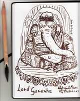 Free download Lord Ganesha Bamboo Pen free photo or picture to be edited with GIMP online image editor