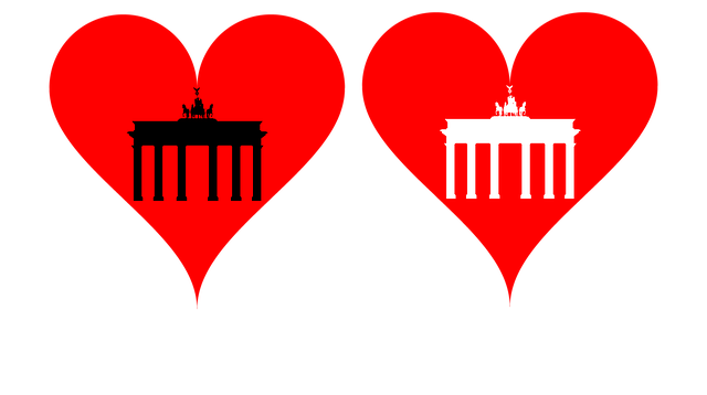 Free download Love Heart Brandenburg Gate - Free vector graphic on Pixabay free illustration to be edited with GIMP free online image editor