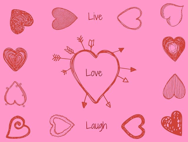 Kostenloser Download Love Laugh Live - kostenlose Illustration, die mit dem kostenlosen Online-Bildeditor GIMP bearbeitet werden kann
