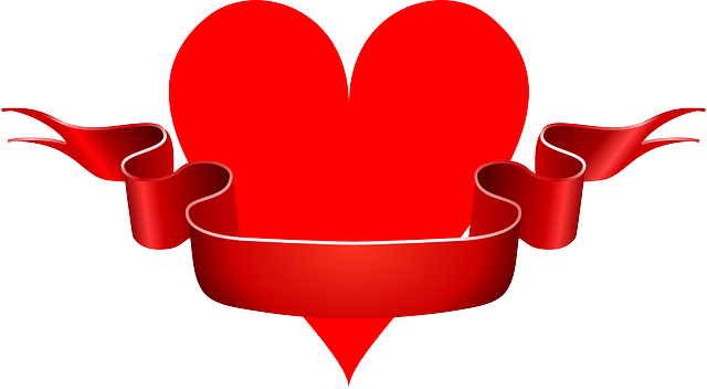 Free download Love Ribbon Heart - Free vector graphic on Pixabay free illustration to be edited with GIMP free online image editor