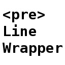 <pre> Line Wrapper  screen for extension Chrome web store in OffiDocs Chromium