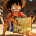 Luffy Finds a Treasure Map on the Beach Live Wallpaper  screen for extension Chrome web store in OffiDocs Chromium