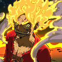 Luffy Sun God Nika Gear 5 One Anime Theme  screen for extension Chrome web store in OffiDocs Chromium