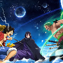 Luffy vs Sasuke vs Zoro Triple Battle Epic Live Wallpaper  screen for extension Chrome web store in OffiDocs Chromium