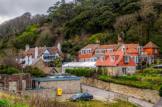 Free download Lulworth Cove Village Architecture free photo template to be edited with GIMP online image editor
