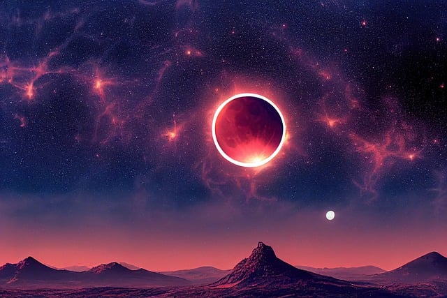 Free download lunar eclipse moon desert landscape free picture to be edited with GIMP free online image editor