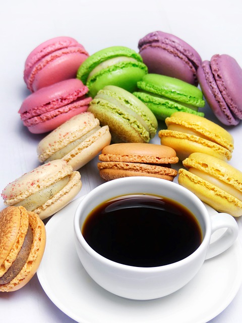 Free download macarons coffee cup cookies free picture to be edited with GIMP free online image editor