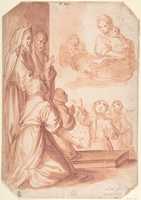 Free download Madonna and Child and Worshippers free photo or picture to be edited with GIMP online image editor