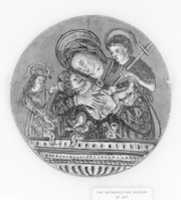 Free download Madonna and Child between Saint John and a sainted abbess (probably Saint Catherine of Alexandria) free photo or picture to be edited with GIMP online image editor