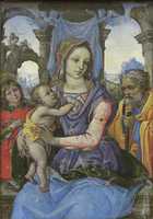 Free download Madonna and Child with Saint Joseph and an Angel free photo or picture to be edited with GIMP online image editor