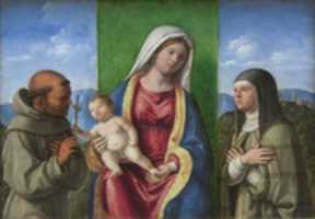 Free download Madonna and Child with Saints Francis and Clare free photo or picture to be edited with GIMP online image editor