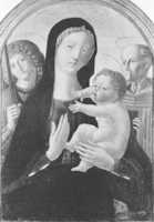 Free download Madonna and Child with Saints Michael and Bernardino of Siena free photo or picture to be edited with GIMP online image editor