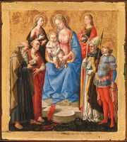 Free download Madonna and Child with Six Saints free photo or picture to be edited with GIMP online image editor