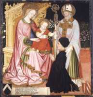 Free download Madonna and Child with the Donor, Pietro de Lardi, Presented by Saint Nicholas free photo or picture to be edited with GIMP online image editor