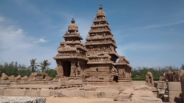 Bezpłatne pobieranie Mahabalipuram Shore Temple - bezpłatne zdjęcie lub obraz do edycji za pomocą internetowego edytora obrazów GIMP