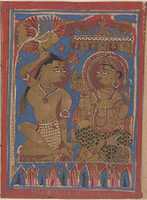 Free download Mahavira Plucks Out His Hair: Folio from a Kalpasutra Manuscript free photo or picture to be edited with GIMP online image editor