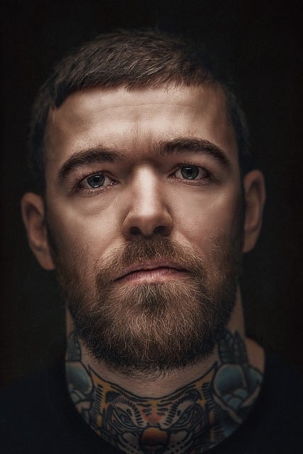 Téléchargement gratuit de tatouages ​​​​d'hommes masculins portrait barbe image gratuite à éditer avec l'éditeur d'images en ligne gratuit GIMP