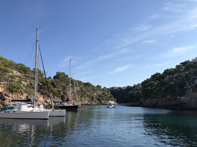 Free download mallorca sail boat water bay ship free picture to be edited with GIMP free online image editor