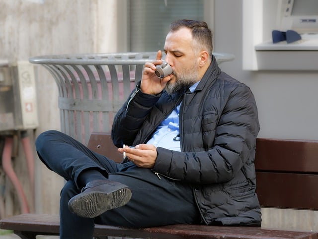 Free download man adult casual beard drinking free picture to be edited with GIMP free online image editor