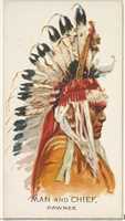 Free download Man and Chief, Pawnee, from the American Indian Chiefs series (N2) for Allen & Ginter Cigarettes Brands free photo or picture to be edited with GIMP online image editor