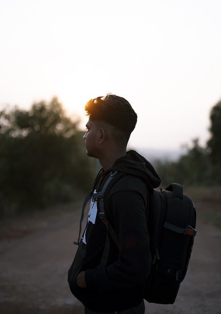 Free download man backpack casual young sunset free picture to be edited with GIMP free online image editor