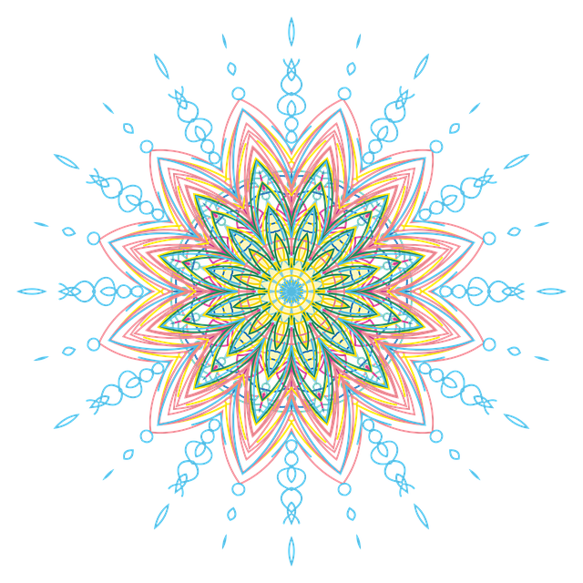 Free download Mandala Colorful Geometric -  free illustration to be edited with GIMP free online image editor