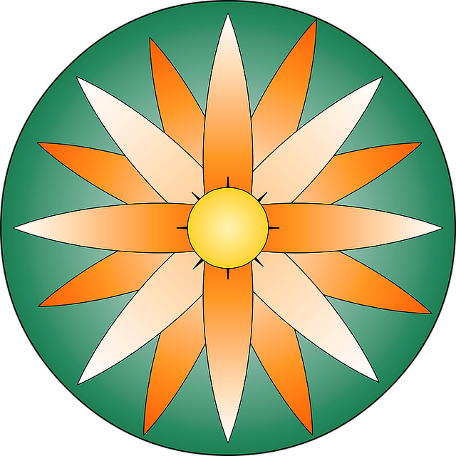 Free download Mandala Flower Orange -  free illustration to be edited with GIMP free online image editor