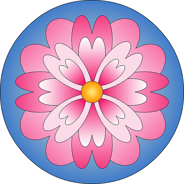 Descărcare gratuită Mandala Flower Rosa - ilustrație gratuită pentru a fi editată cu editorul de imagini online gratuit GIMP