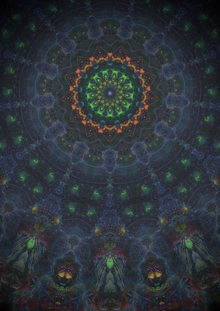 Free download Mandala Psychedelic Pattern -  free illustration to be edited with GIMP free online image editor