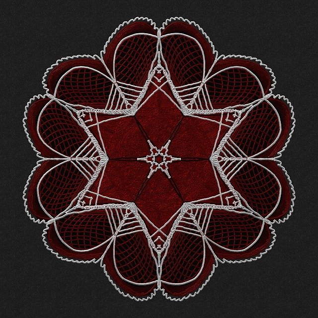 Free download Mandala Red Ornament -  free illustration to be edited with GIMP free online image editor