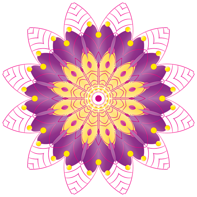 Free download Mandala Stained Flower Drawing -  free illustration to be edited with GIMP free online image editor