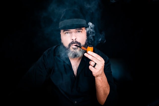 Free download man fedora hat smoking free picture to be edited with GIMP free online image editor