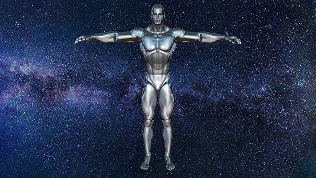 Free graphic man front robot cyborg to be edited by GIMP free image editor by OffiDocs