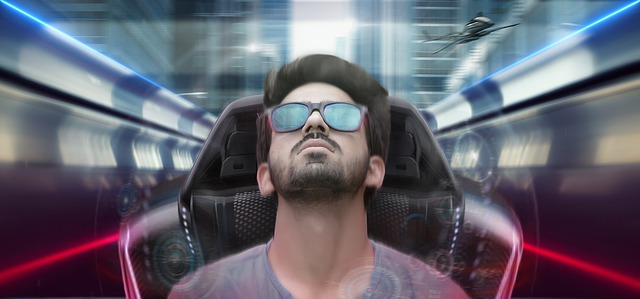 Free download man futuristic portrait city free picture to be edited with GIMP free online image editor