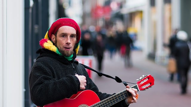 GIMPで編集する無料のダウンロード男ギターミュージシャン帽子人無料画像無料オンライン画像エディタ