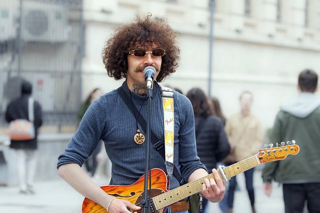 Free download man guitar young busker casual free picture to be edited with GIMP free online image editor