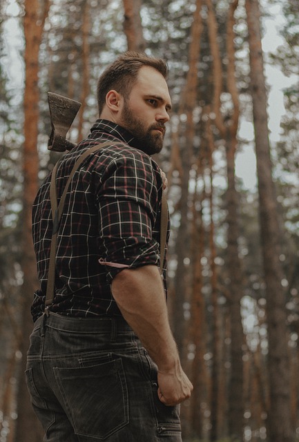 Free download man hunting forest portrait axe free picture to be edited with GIMP free online image editor